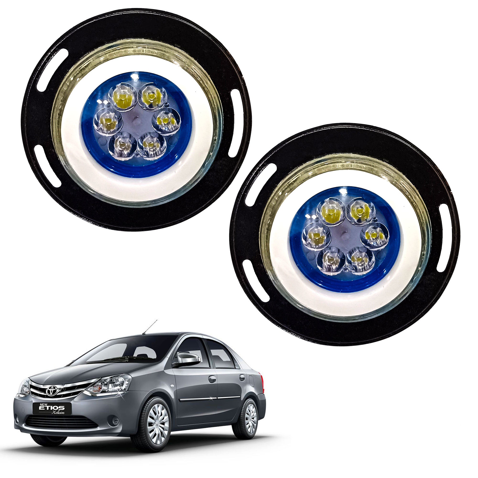 High Power Premium Quality Fog Lamp Compatible with Etios (Set of 2 Pcs)