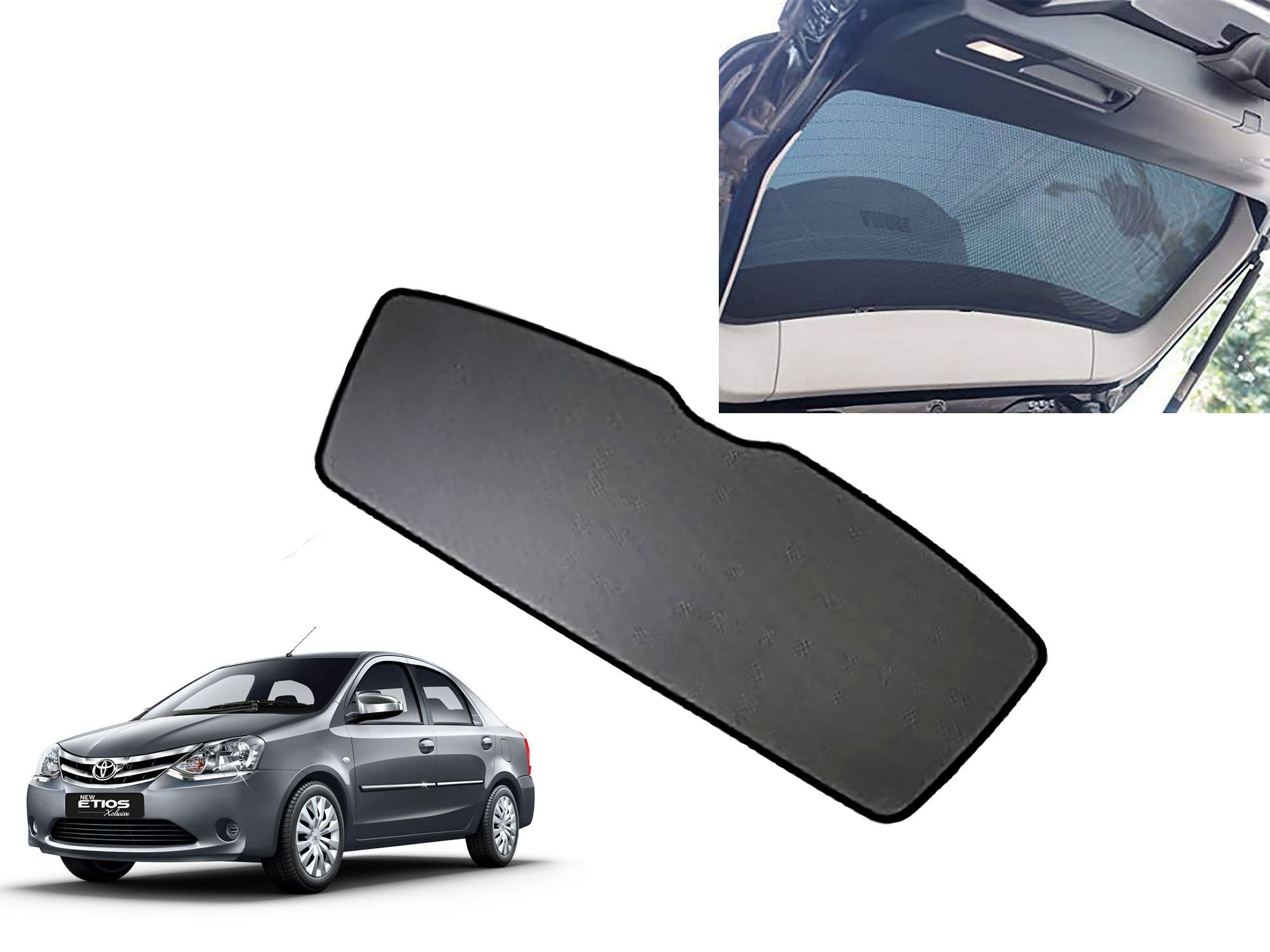 Rear Dicky Cotton Mesh Fabric Sun Shades Car Curtain 1 Pc for Toyota