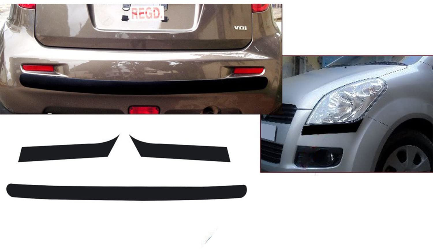 Car Body Corner Bumper Guard Protector Anti-Scratch Sticker Rubber Front Bumper Protector Guard Strips (Universal for All Cars) (Copy)