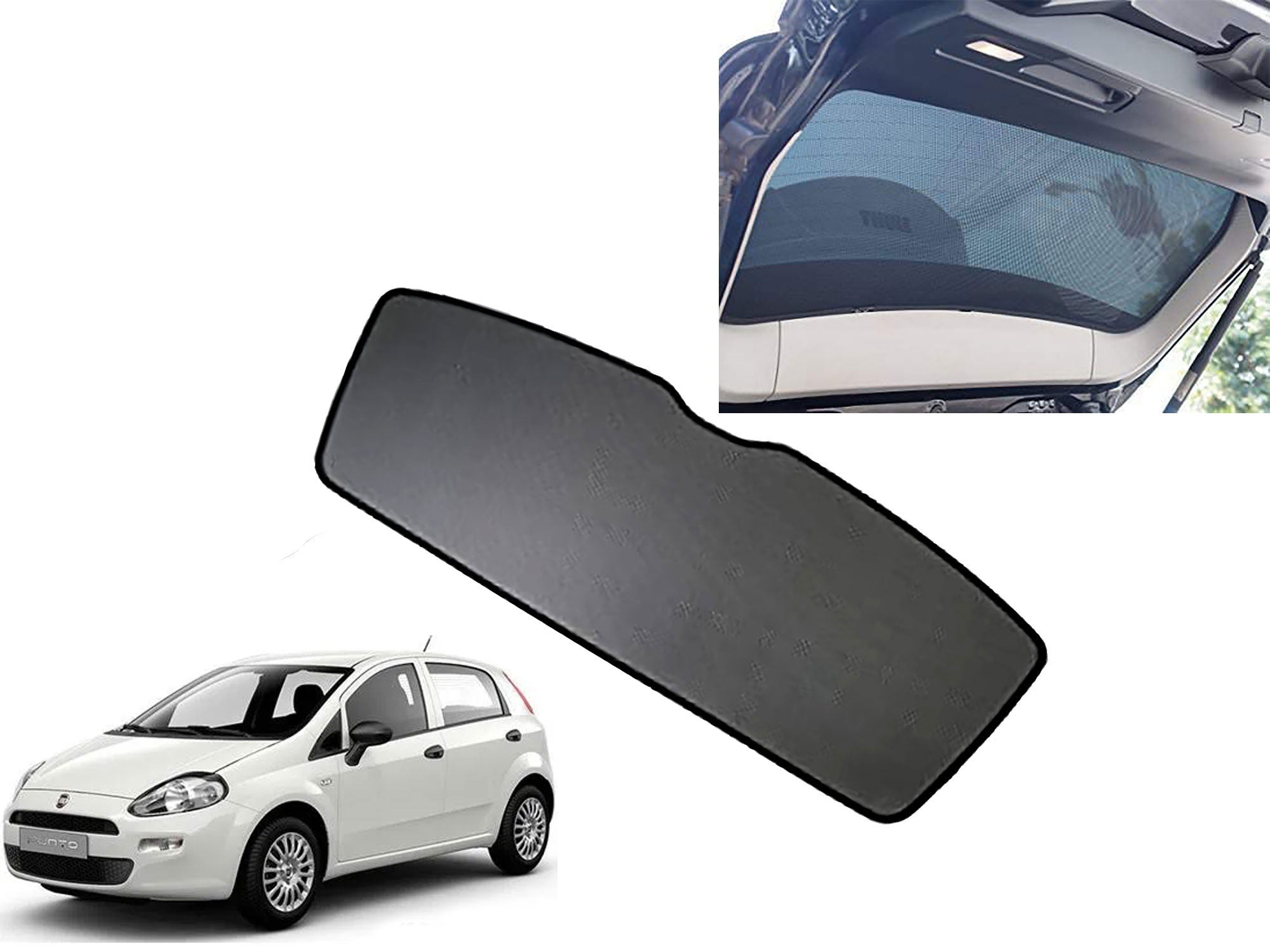 Rear Dicky Cotton Mesh Fabric Sun Shades Car Curtain 1 Pc for Fiat