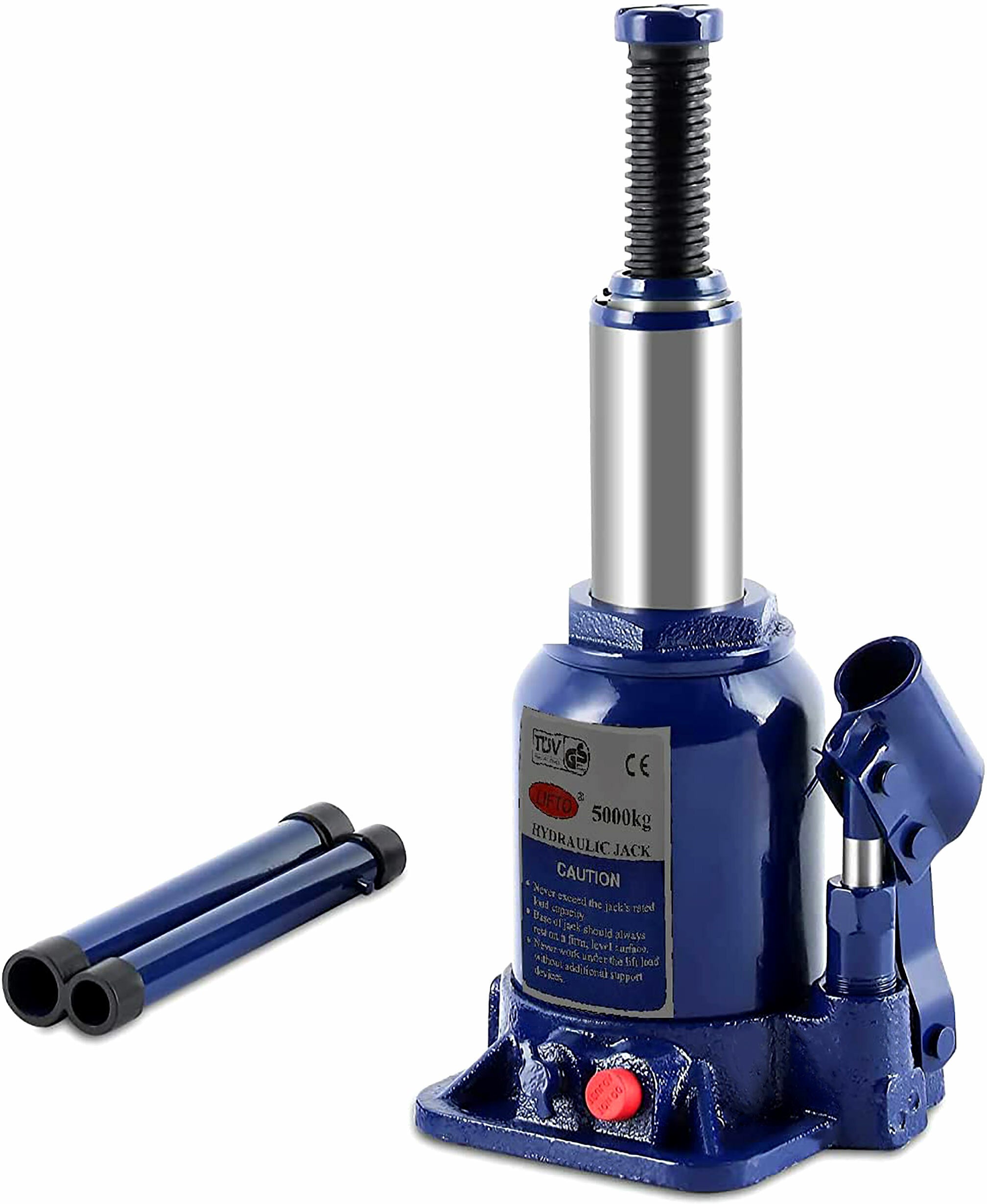 Hydraulic Bottle Jack 5 Ton Compatible with All Cars |Red / Blue Vehicle Jack (5000 kg)