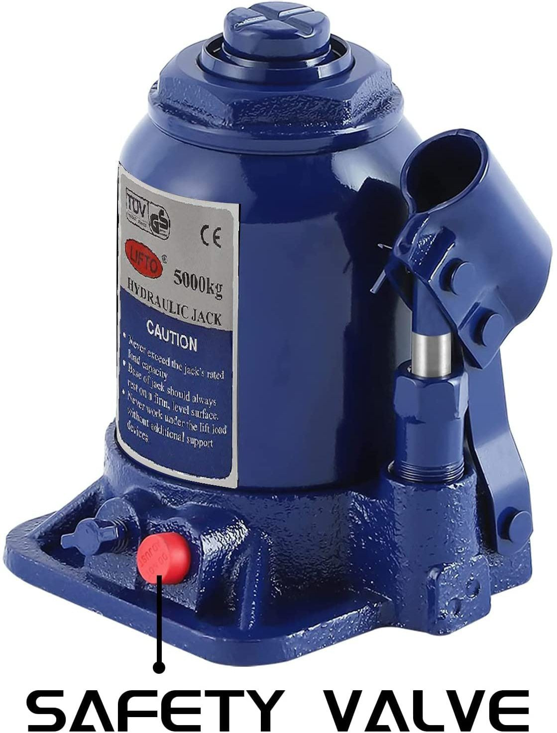 Hydraulic Bottle Jack 5 Ton Compatible with All Cars |Red / Blue Vehicle Jack (5000 kg)