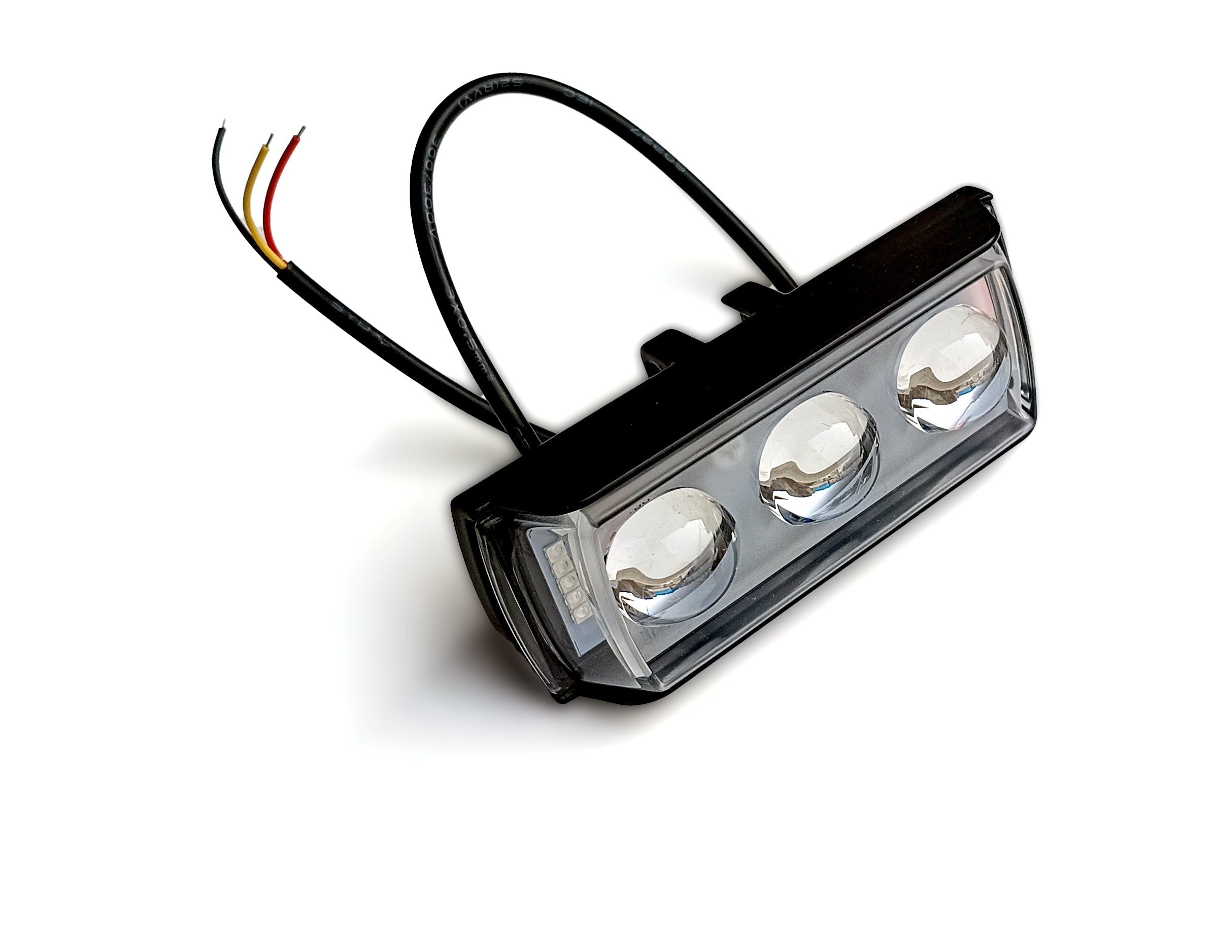 Auto Pearl 3-Lens Led Red, Blue, White, Yellow Colour & Flashing Mode With Mounting Bracket (Pack of 1)