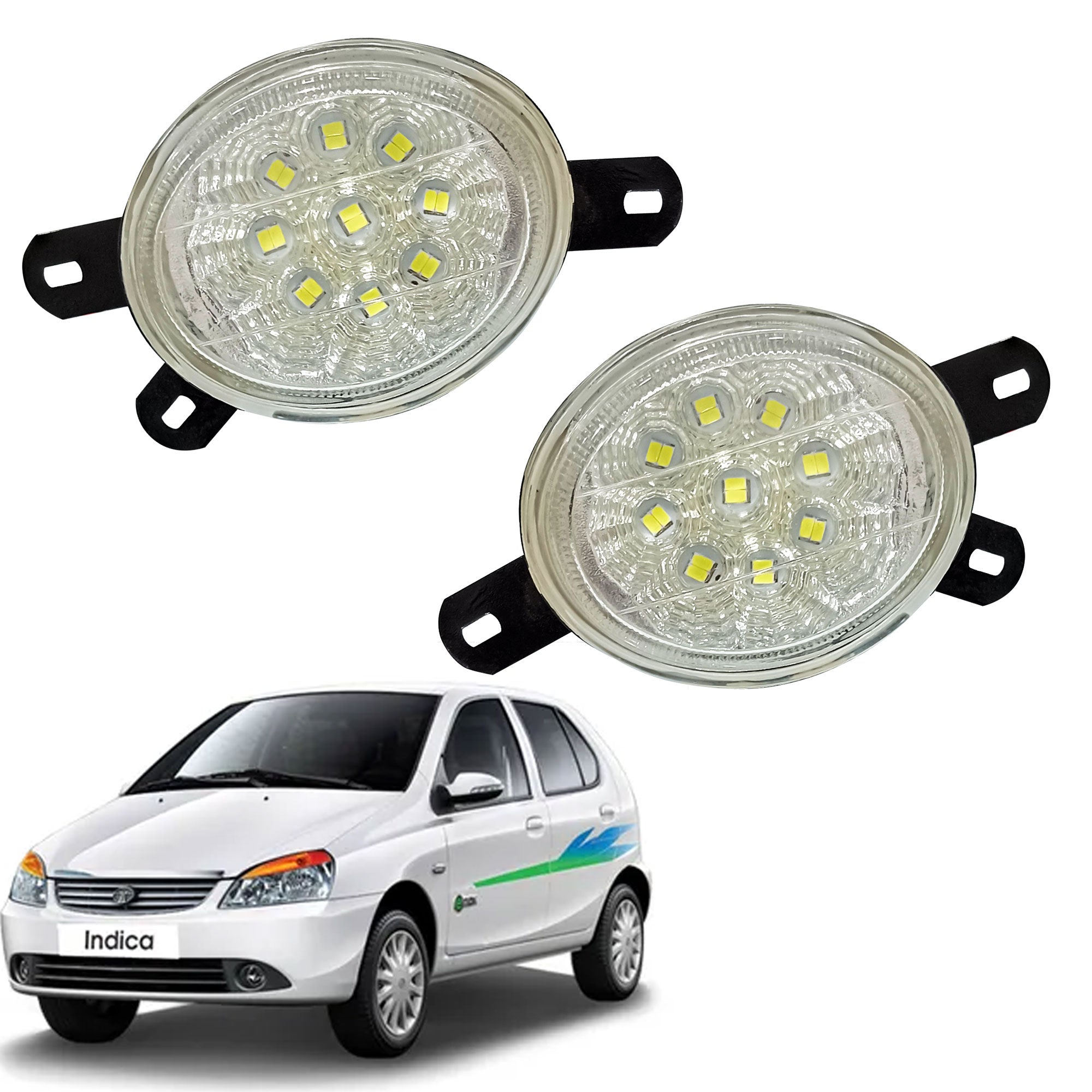 High Power Premium Quality Fog Lamp 18 SMD Compatible with Indica (Set of 2 Pcs)