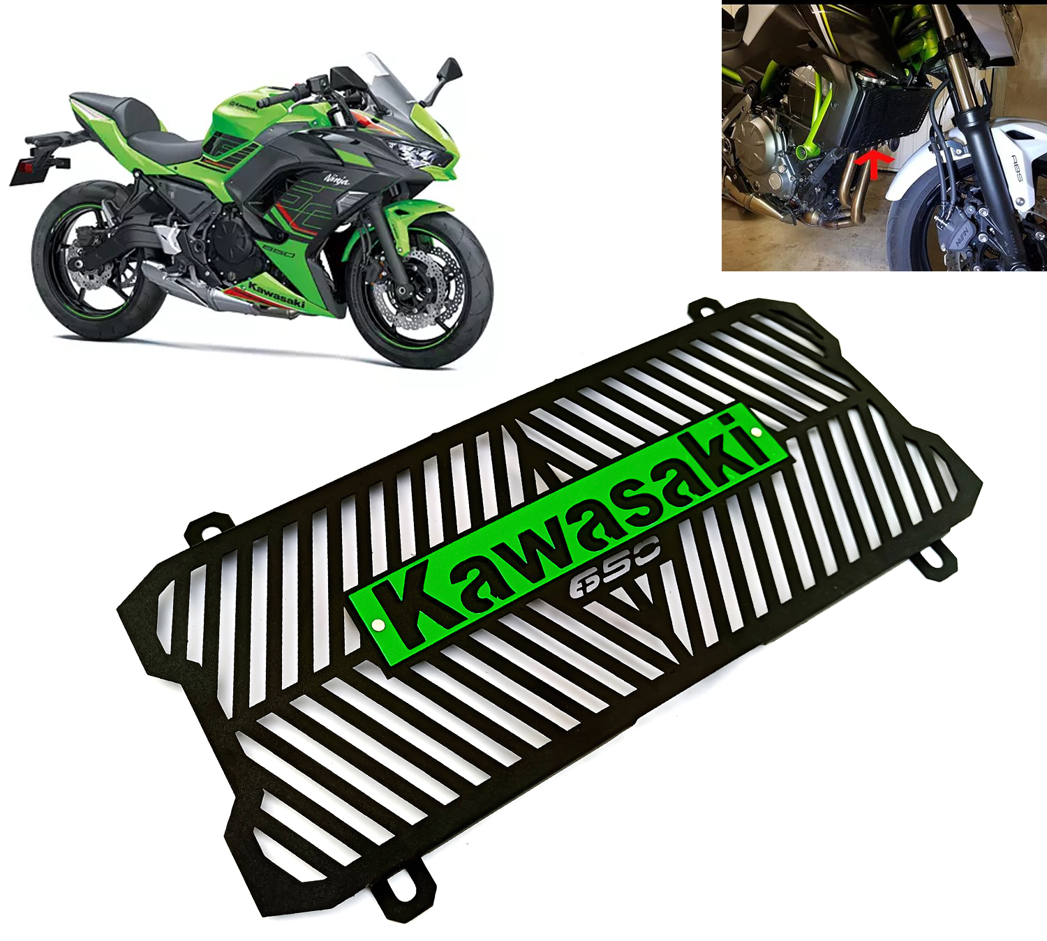 Radiator Guard /Radiator Grill compatible with Ninja 650 Bike Radiator Guard  (Kawasaki)