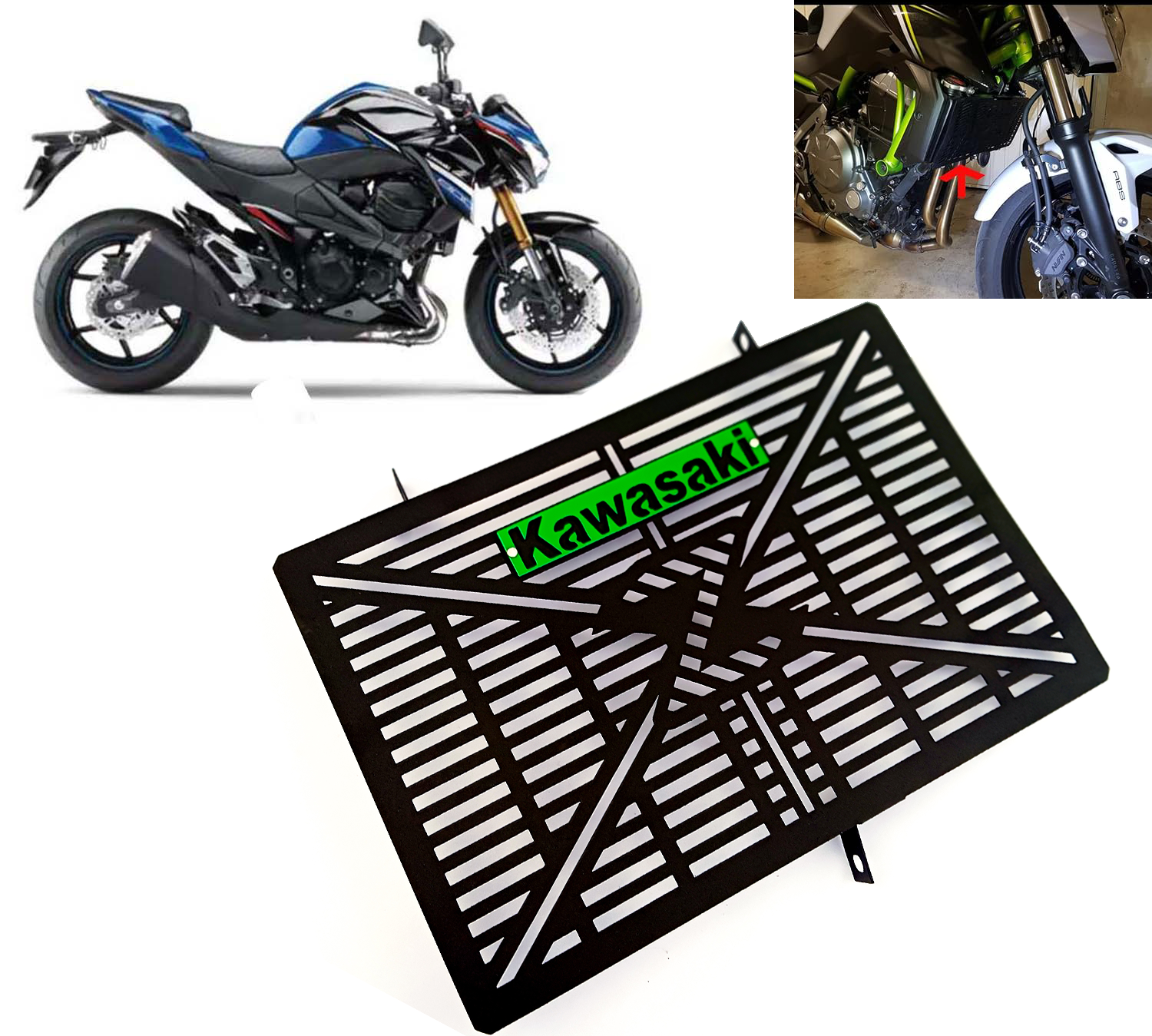 Radiator Guard /Radiator Grill compatible with Z-800 Bike Radiator Guard  (Kawasaki)