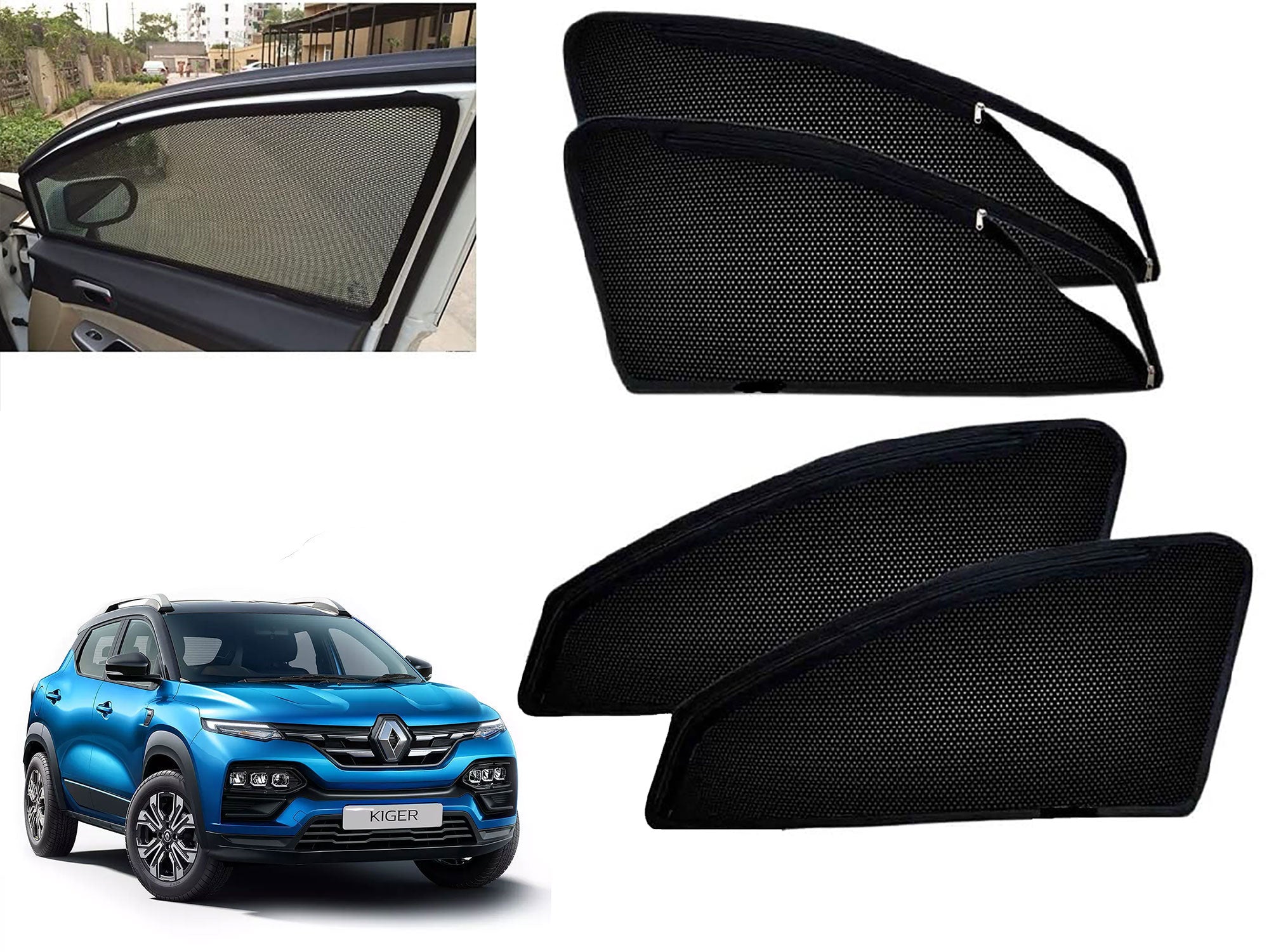 Zipper Magnetic Car Curtain Sunshades for Nissan