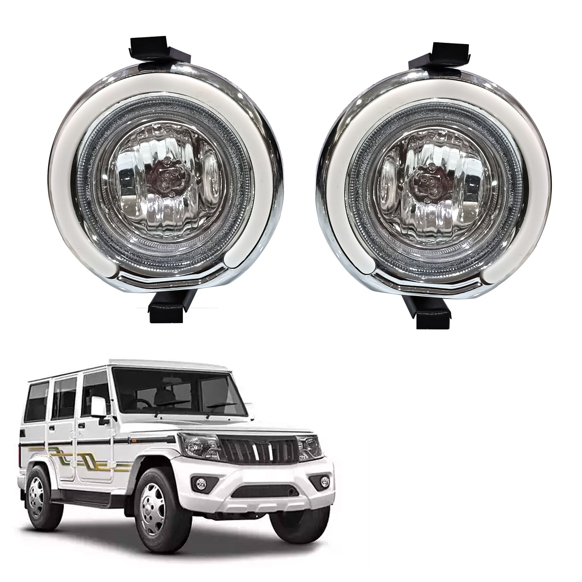 High Power Premium Quality Fog Lamp DRL Compatible with New Bolero (Set of 2 Pcs)