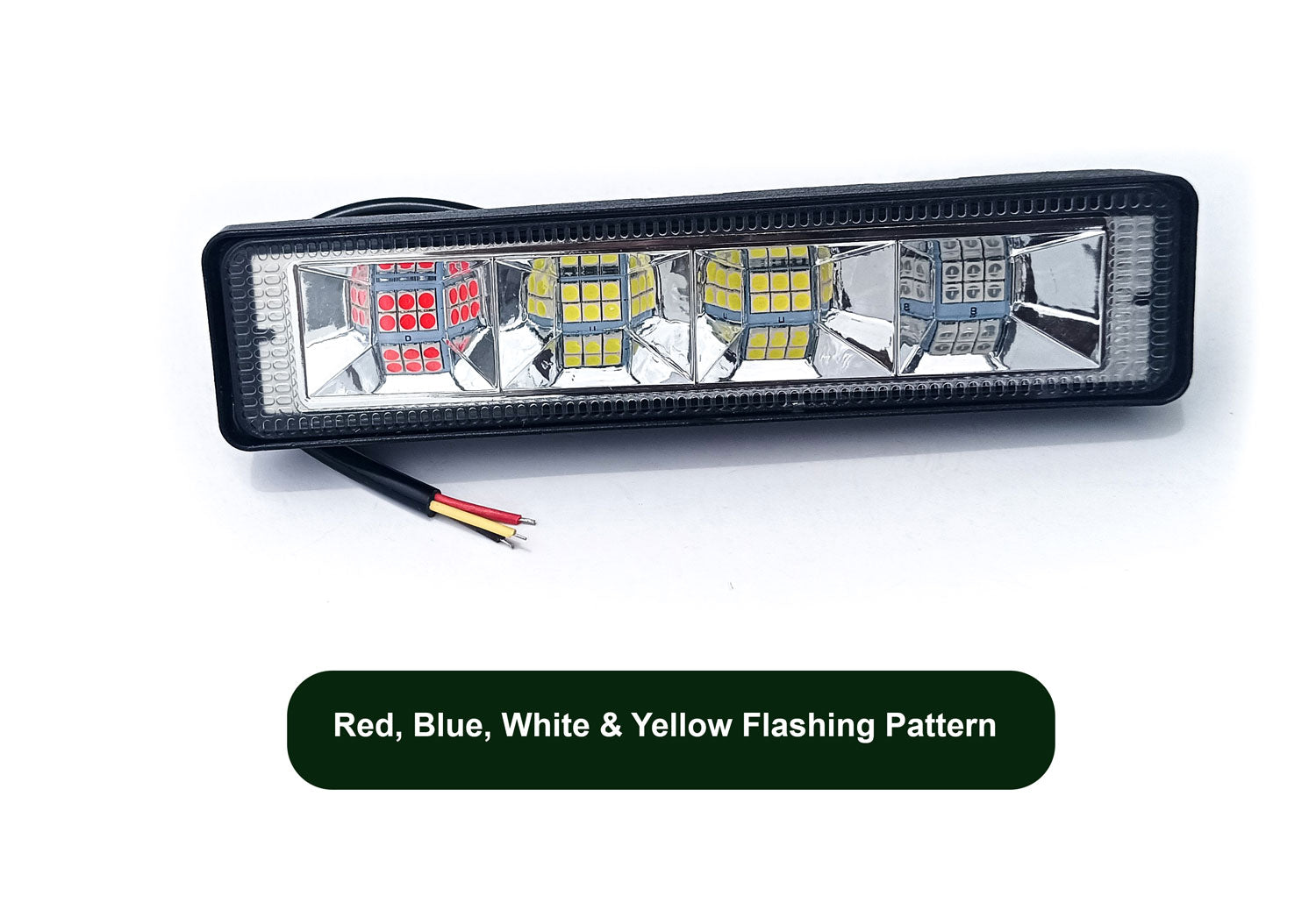 24 LED with Flashing Modes, White, Yellow, Red & Blue (Pack of 1)