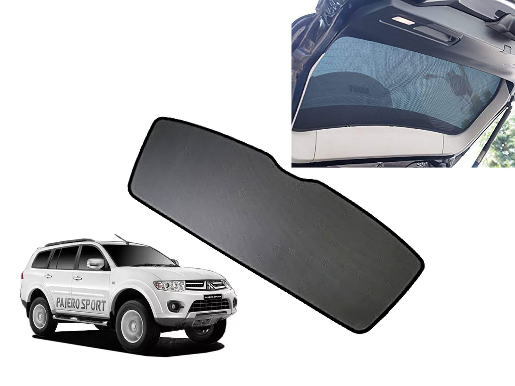 Rear Dicky Cotton Mesh Fabric Sun Shades Car Curtain 1 Pc for Mitsubishi