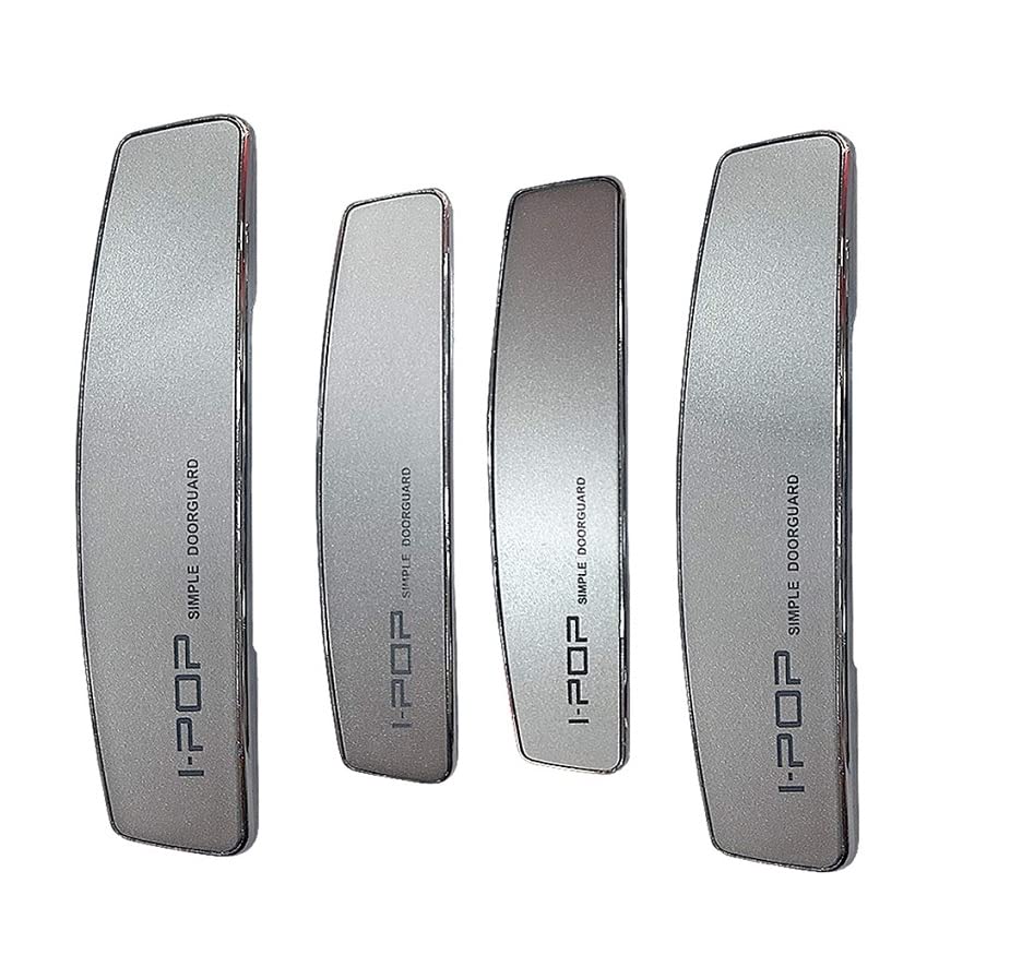 4 Pcs Car Door Edge Guard Original i-POP Silver, Anti-Collision Strip, Anti-Impact, Anti-Scratch Door Protector