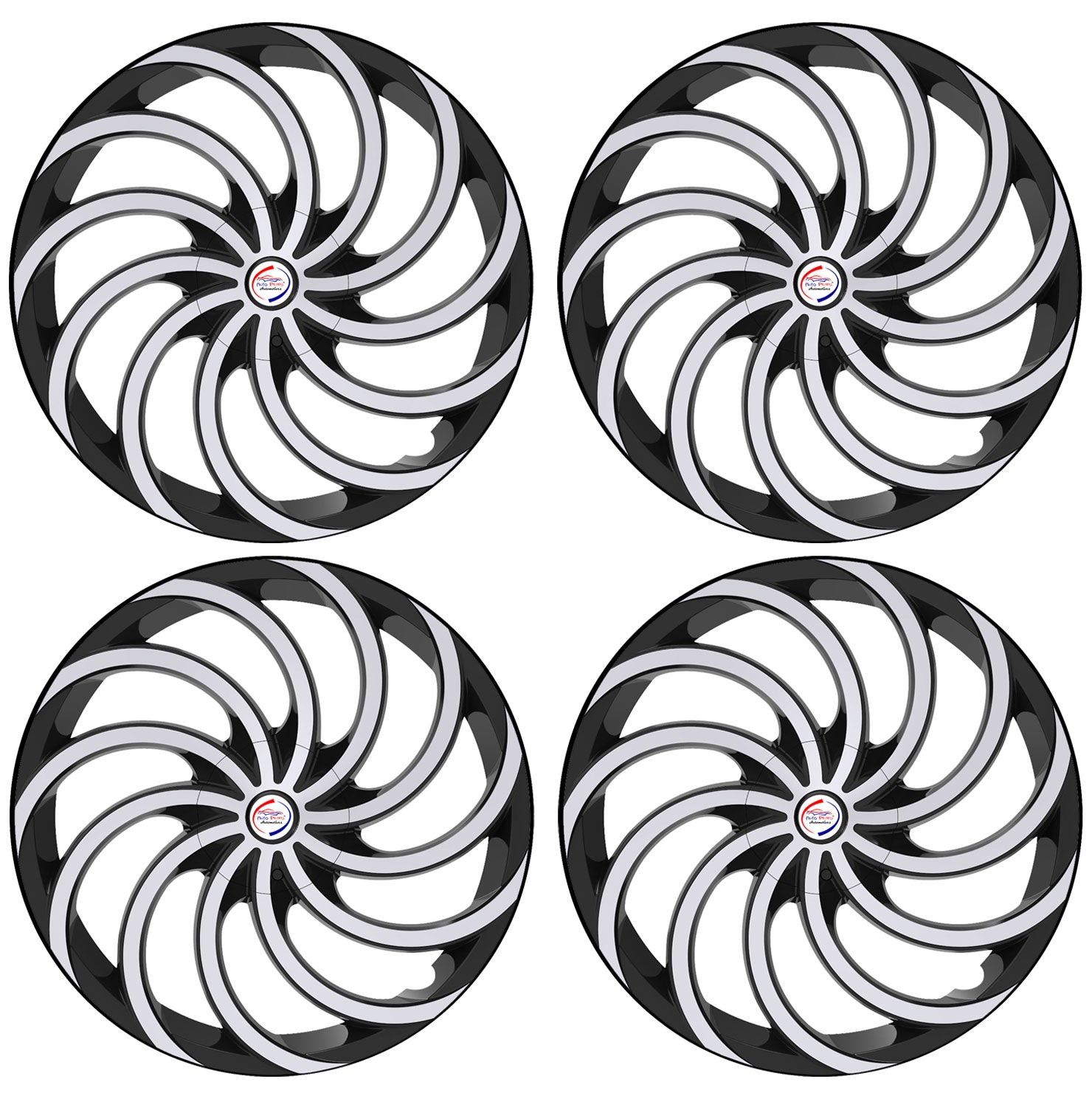 Press Type Hubcap Snake Wheel Cover Replacements for OEM Steel Wheels Polypropylene Material with Retention Ring | Set of 4 Pcs