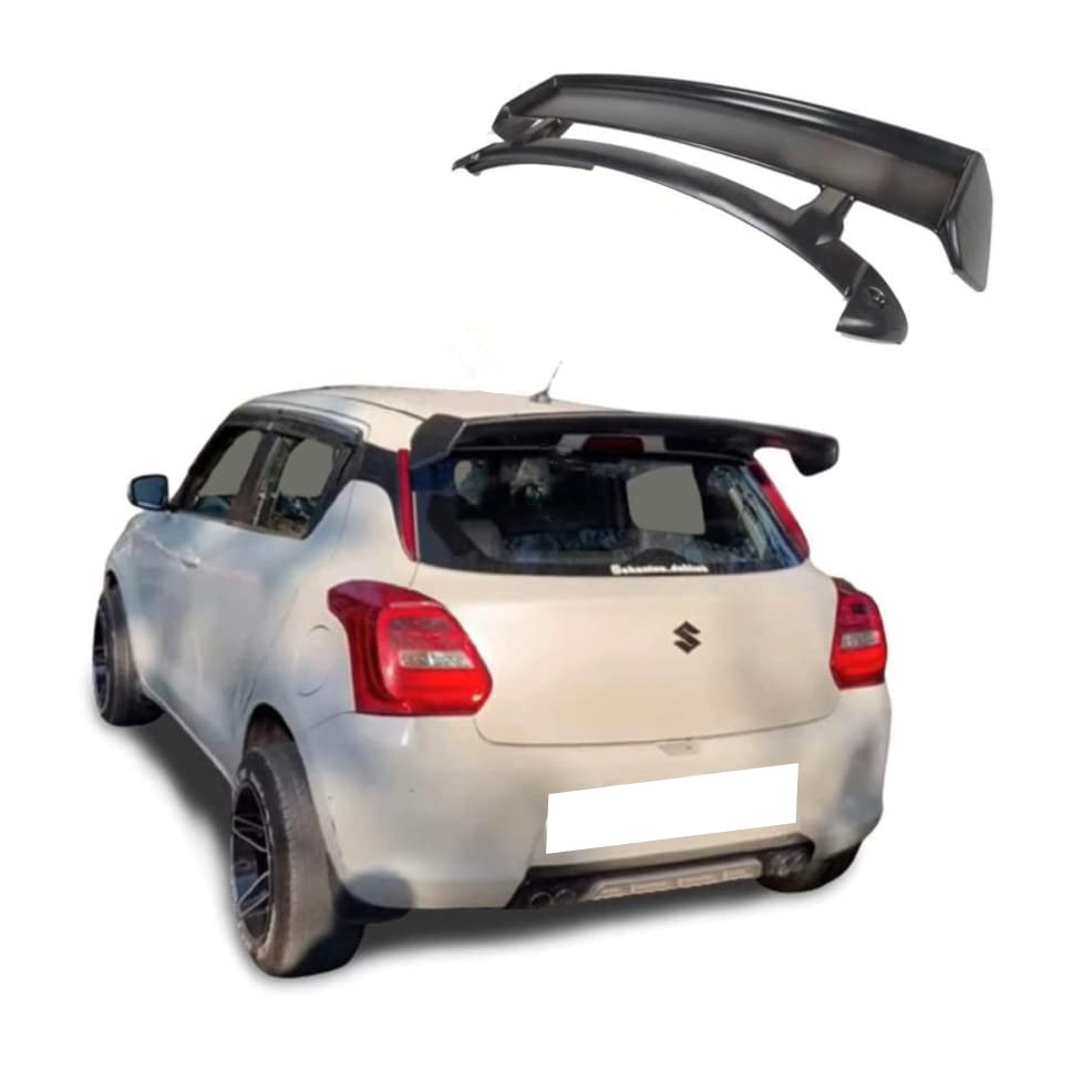 ABS Monster Roof Spoiler Compatible with Swift 2018 | Car Spoiler with Light Weight | Color - Black