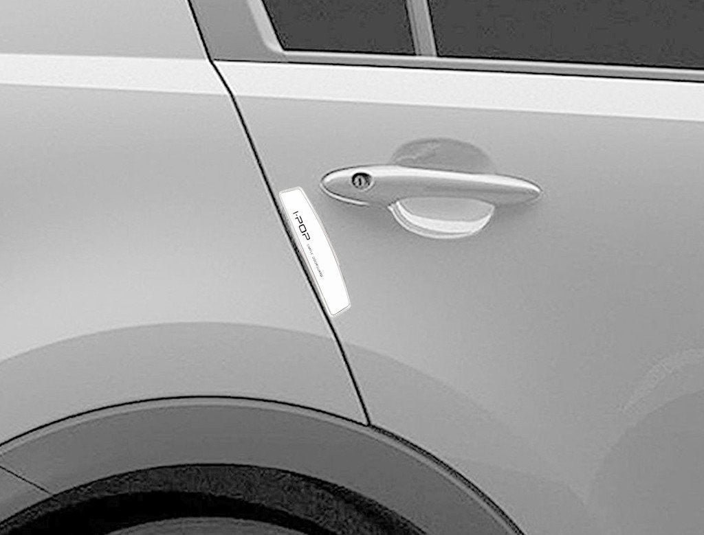 4 Pcs Car Door Edge Guard Original i-POP White, Anti-Collision Strip, Anti-Impact, Anti-Scratch Door Protector