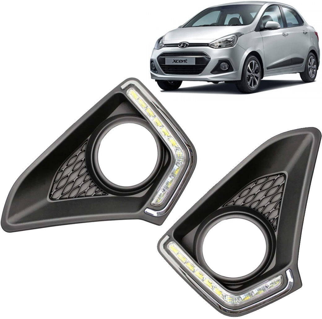 LED Daytime Running Light with Fog Lamp Cover for Xcent (Set of 2)