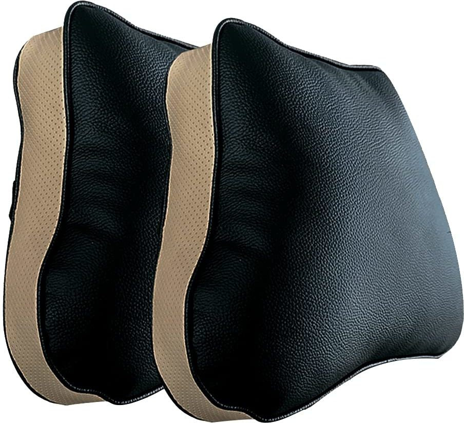 Beige, Black Fabric Car Pillow Cushion for Universal For Car (Square)