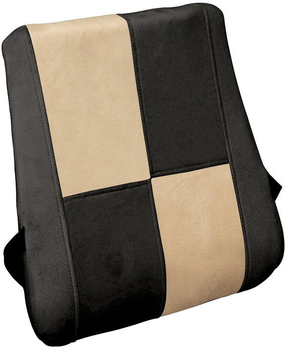 Beige, Black Velvet Car Pillow Cushion for Car (Rectangular, Pack of 1)