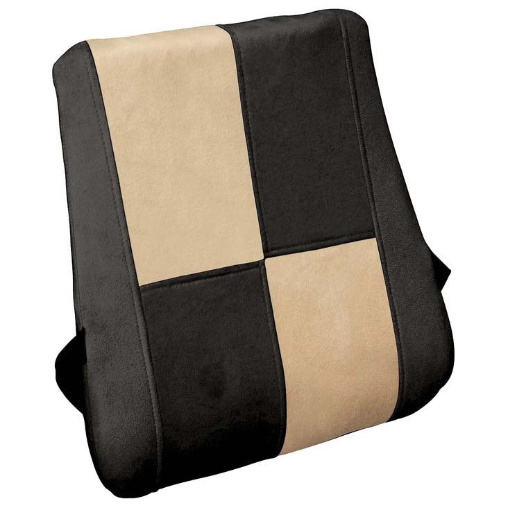 Beige, Black Velvet Car Pillow Cushion for Car (Rectangular, Pack of 1)