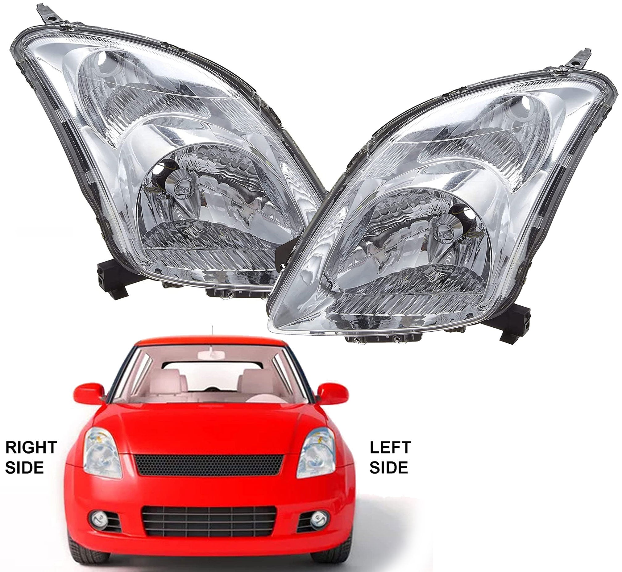 Auto Pearl Headlight Assembly Compatible with Swift 2006-2010