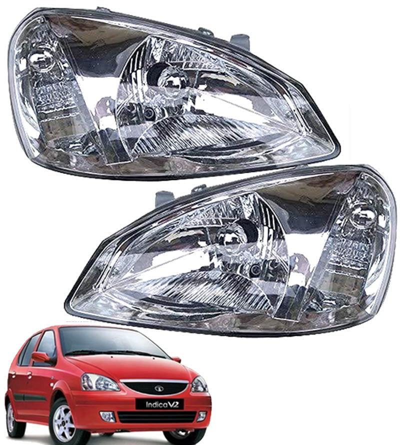 Auto Pearl Headlight Assembly Compatible with Indica V2 (2005)