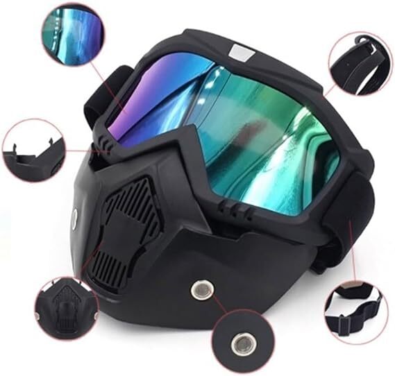 Bike Riding Face Mask, Face Shield Motorcycle Goggles Motorcycle Goggles Rainbow Bike Riding Face Mask, Face Shield Motorcycle Goggles Motorcycle Goggles Rainbow Blowtorch Safety Goggle (Free-size)