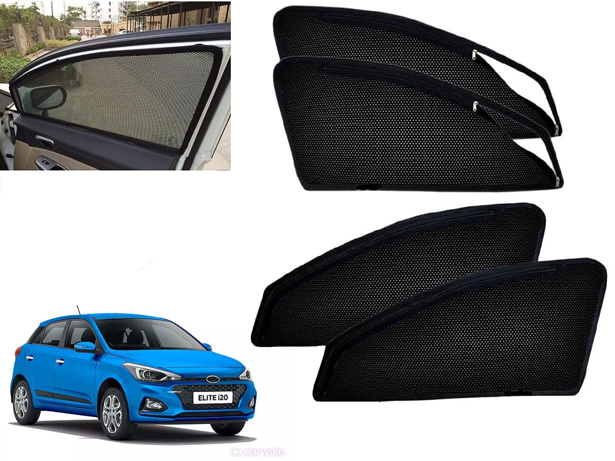 Zipper Magnetic Car Curtain Sunshades for Hyundai