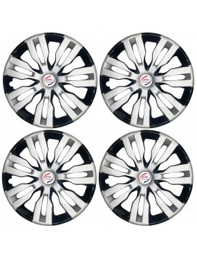 R14 DzireT4 Silver Black Wheel Cover Set of 4 Pcs